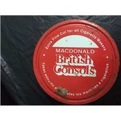 VINTAGE MACDONALD BRITISH CONSOLS TOBACCO TIN
