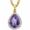 Image 1 : Natural Amethyst & Diamond 3.75 carats Pendant