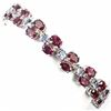 Image 1 : Natural Rhodolite Garnet & Tanzanite Bracelet