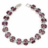 Image 2 : Natural Rhodolite Garnet & Tanzanite Bracelet