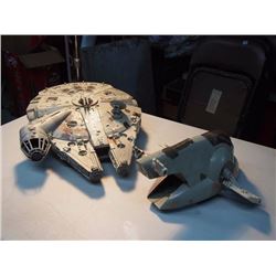 Star Wars Large Toys, Millenium Falcon, Slave One, Used, Played With, Some Parts May Be Missing Or B