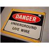 Image 1 : Danger Underground Live Wire Tin Sign