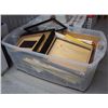 Image 1 : Rubbermaid Plastic Container Full Of Frames (No Lid)