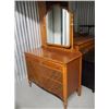 Image 1 : Wooden Dresser And Mirror, 44"x20"x34", 68" With Mirror