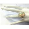 Image 4 : 7.21CTW Natural Opal And Diamond Ring In 14K Solid Yellow Gold