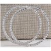 Image 2 : 4.23CTW Natural Diamond Hoop Earrings 14K Solid White Gold