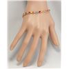 Image 3 : 12.74CTW Natural Sapphire And Diamond Bracelet In 14K Solid Yellow Gold