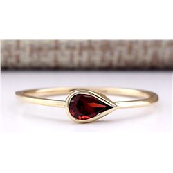 .50 CTW Natural Rhodolite Garnet Ring In 14k Yellow Gold