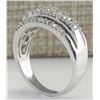 Image 3 : 1.00 CTW Natural Diamond Ring In14K Solid White Gold