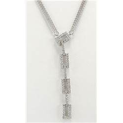 1.04 CTW Natural Diamond Necklace In 14k White Gold