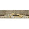 Image 3 : 22.92 CTW Natural Tanzanite And Diamond Necklace In 14K Yellow Gold