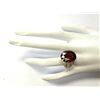 Image 4 : 19.58CTW Natural Hessonite Garnet And Diamond Ring In 14K Yellow Gold