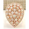 Image 1 : 3.48 CTW Natural Diamond Ring In14k Solid Rose Gold