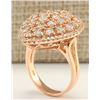 Image 3 : 3.48 CTW Natural Diamond Ring In14k Solid Rose Gold