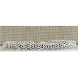 7.00CTW Natural Diamond Bracelet In 14K Solid White Gold