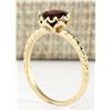 Image 3 : 1.50 CTW Natural Garnet Ring In 14k Yellow Gold