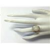 Image 4 : 2.95CTW Natural Opal And Diamond Ring In 14K Solid Yellow Gold