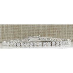 9.37CTW Natural Diamond Bracelet In 14K White Gold