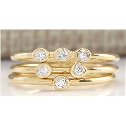 .24 CTW Diamond Ring In 14k Solid Yellow Gold