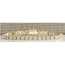 6.60CTW Natural Diamond Bracelet In 14K Solid Yellow Gold