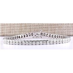 5.60 CTW Natural Diamond Bracelet In 14k White Gold