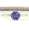 Image 1 : 1.35 CTW Natural Tanzanite Ring In 14k Yellow Gold