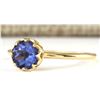 Image 2 : 1.35 CTW Natural Tanzanite Ring In 14k Yellow Gold