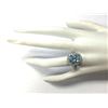 Image 4 : 4.44CTW Natural Aquamarine And Diamond Ring In 14K Solid White Gold