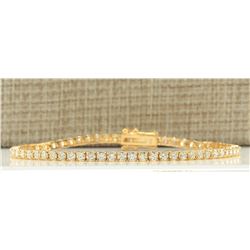 4.45 CTW Natural Diamond Bracelet In 14k Yellow Gold