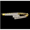 Image 1 : 14KT Yellow Gold 2.27 ctw Diamond Bangle Bracelet