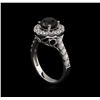 Image 4 : 2.68 ctw Black Diamond Ring - 14KT White Gold