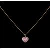 Image 1 : 0.81 ctw Pink Sapphire and Diamond Pendant With Chain - 14KT Rose Gold