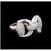 Image 1 : 0.66 ctw Diamond Ring - 14KT White Gold