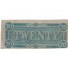 Image 2 : 1864 $20 Confederate States of America Bank Note