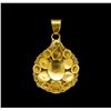 Image 2 : 22KT Yellow Gold 2.54 ctw Sapphire and Ruby Pendant