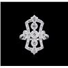 Image 2 : 0.64 ctw Diamond Ring - 18KT White Gold