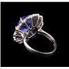 Image 3 : 5.78 ctw Tanzanite and Diamond Ring - 14KT White Gold