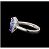 Image 3 : 14KT White Gold 3.30 ctw Tanzanite and Diamond Ring