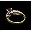 Image 3 : 1.99 ctw Ruby and Diamond Ring - 18KT Two-Tone Gold