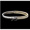 Image 2 : 0.72 ctw Diamond Bangle Bracelet - 14KT White and Yellow Gold