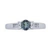 Image 1 : 0.47 ctw Alexandrite and Diamond Ring - 18KT White Gold