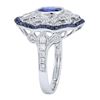 Image 2 : 1.61 ctw Sapphire and Diamond Ring - 18KT White Gold