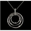 Image 2 : 2.32 ctw Diamond Pendant With Chain - 14KT White Gold