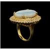 Image 4 : 14KT Yellow Gold 8.95 ctw Opal and Diamond Ring