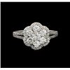 Image 2 : 14KT White Gold 1.27 ctw Diamond Ring