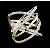 Image 1 : 0.75 ctw Diamond Ring - 14KT White and Yellow Gold