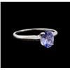 Image 1 : 1.12 ctw Tanzanite Ring - 14KT White Gold