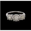 Image 2 : 14KT White Gold 0.85 ctw Diamond Ring