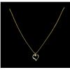 Image 2 : 10KT Yellow Gold Diamond Heart Pendant With Chain