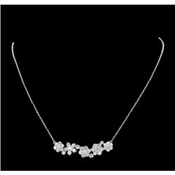 3.55 ctw Diamond Necklace - 14KT White Gold